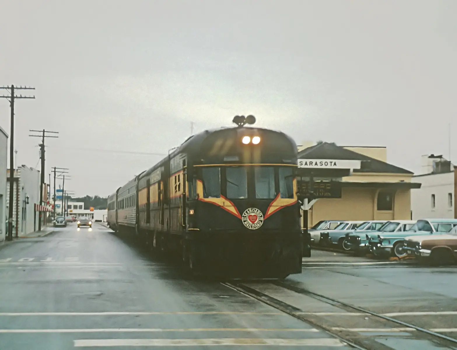 Roger Puta found Seaboard Air Line Train 81 (Tampa to Venice) in Sarasota, FL in March 1966. He did not record the road number of the motor car.