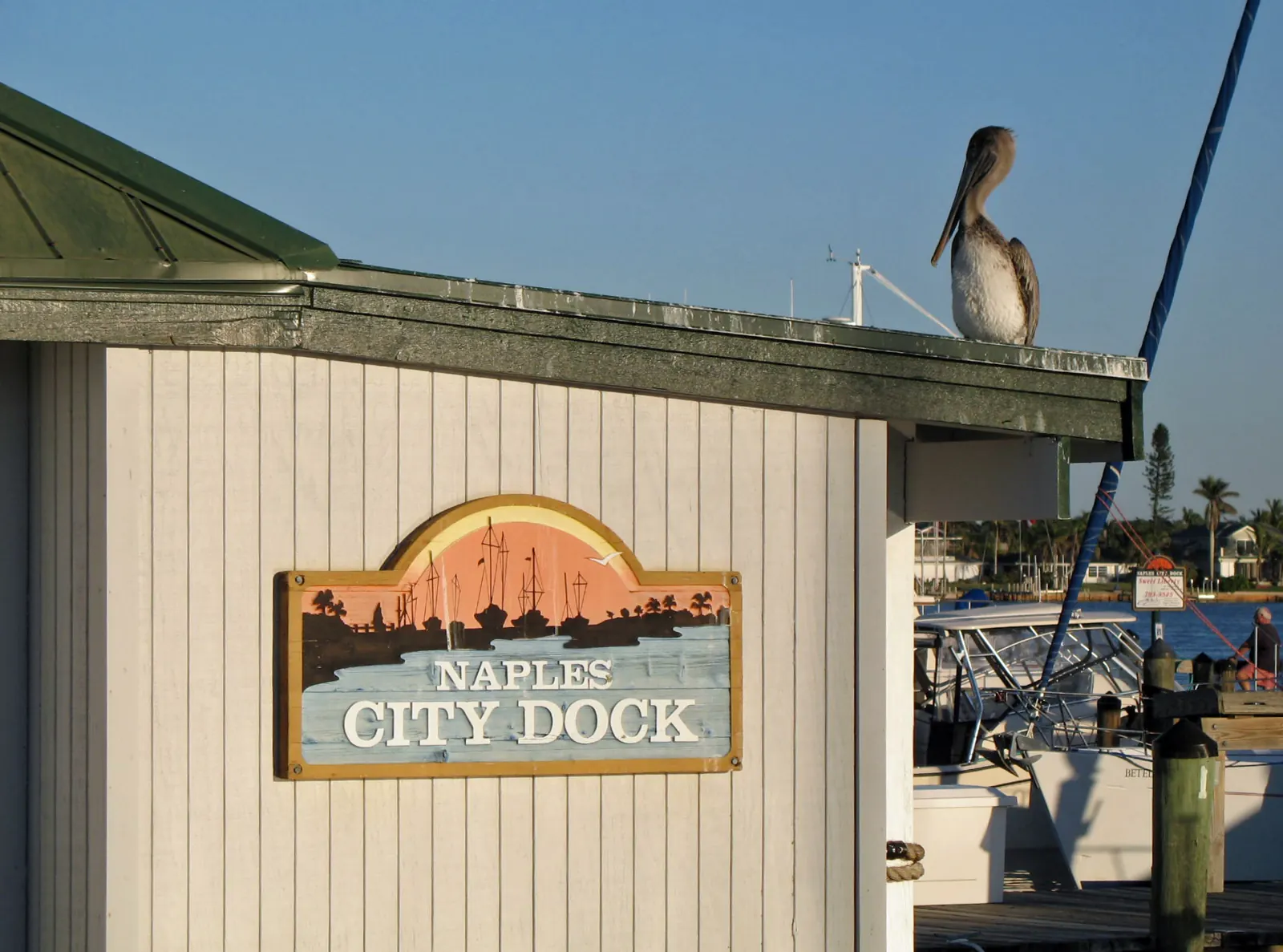 Naples City Dock in February 2006, not a photo of the 2027 show