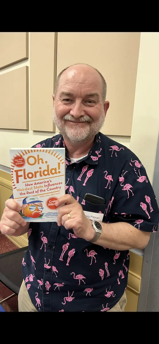Craig Pittman at Off the Shelf event Gulf Gate Library Sarasota Florida Monday November 6, 2023