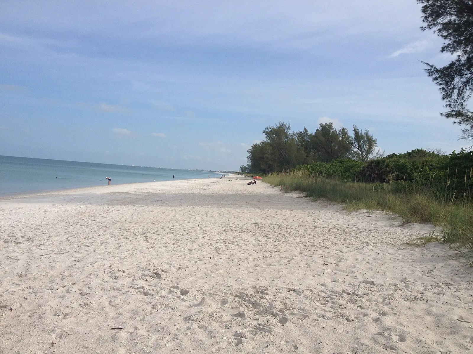 The beach at Delnor-Wiggins Pass State Park in Naples, Florida