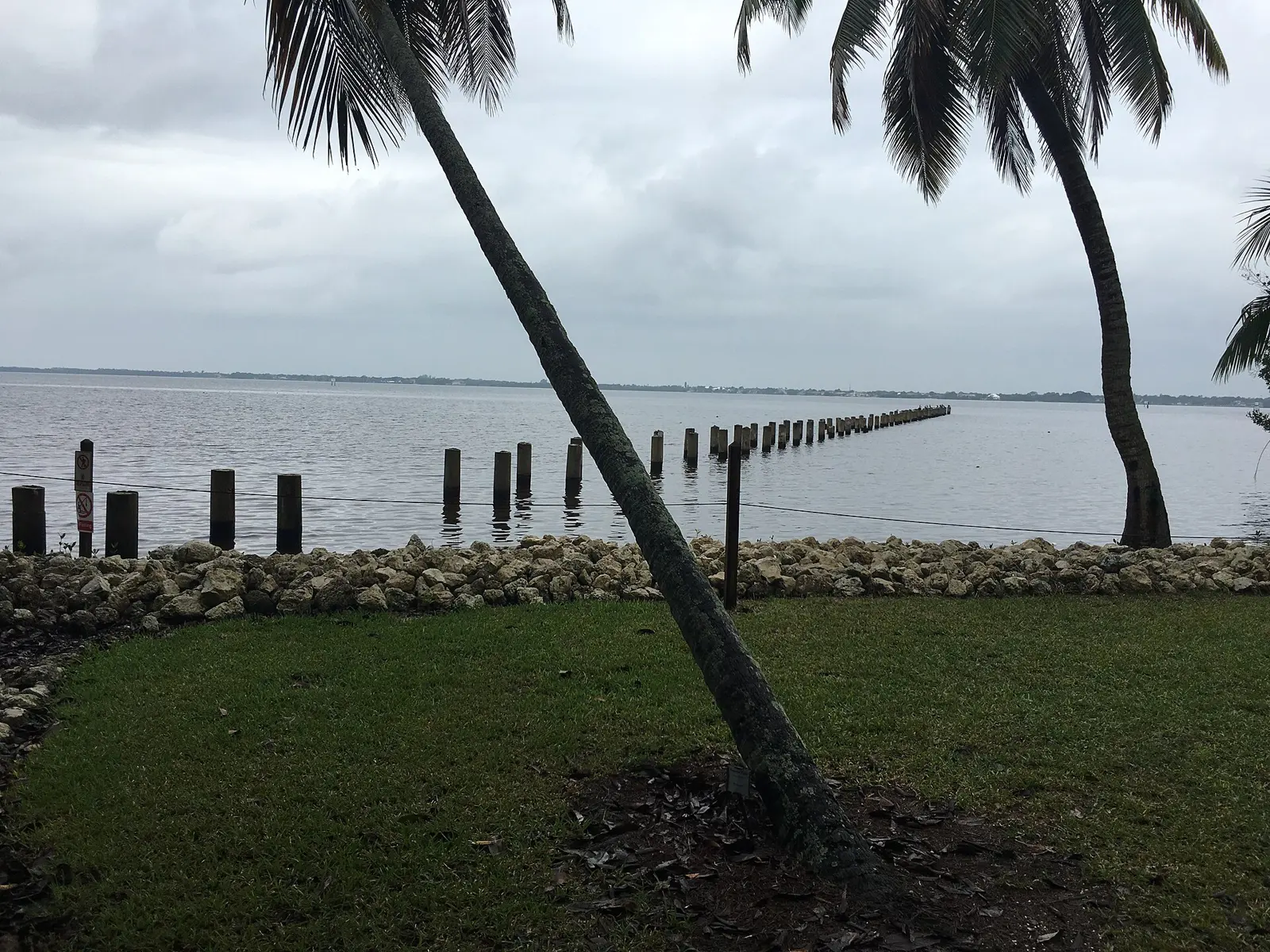 The remains of the pier at the Thomas Edison Estate in Fort Myers, Florida