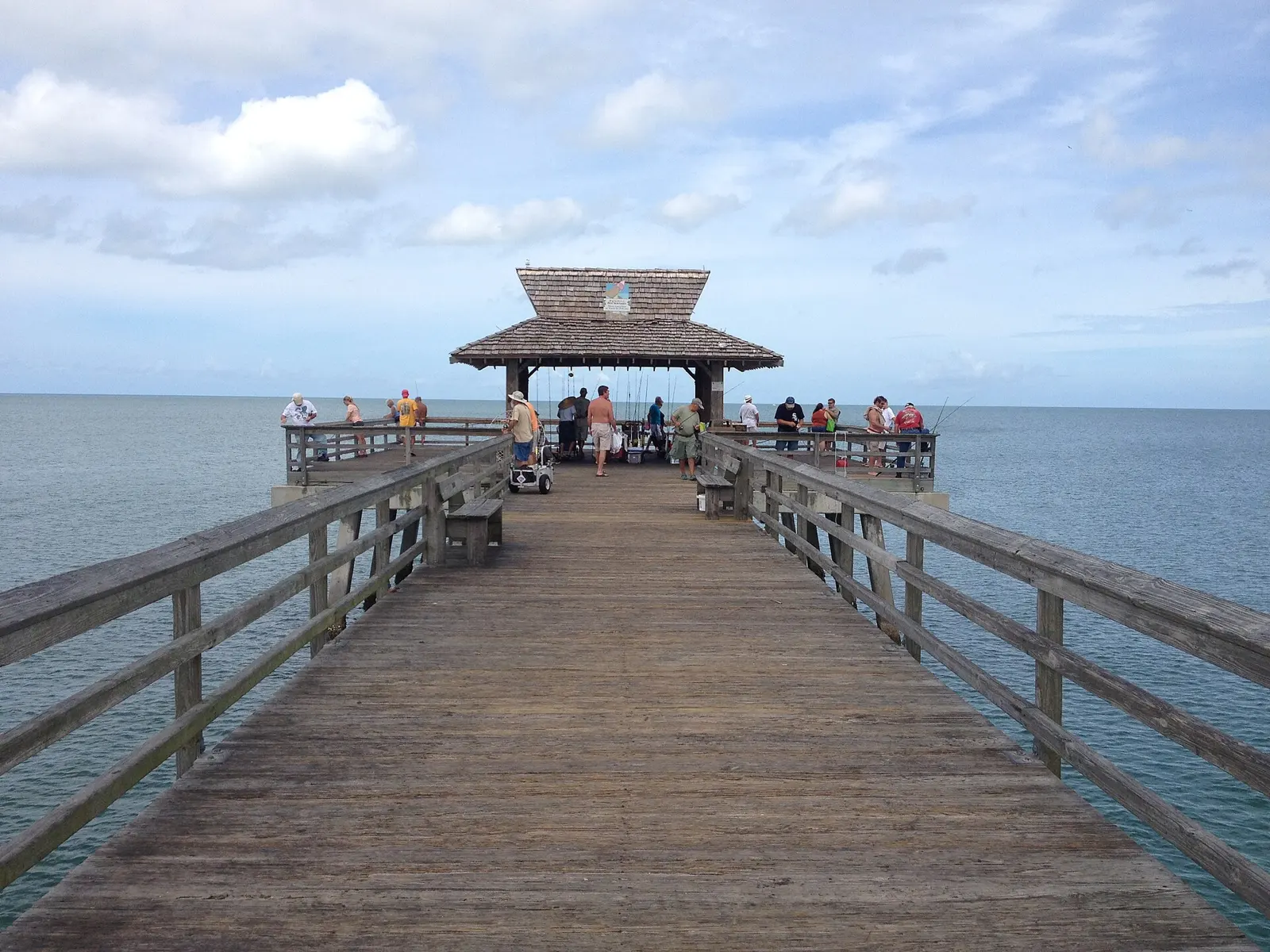 The end of the Naples Pier in Naples, Florida