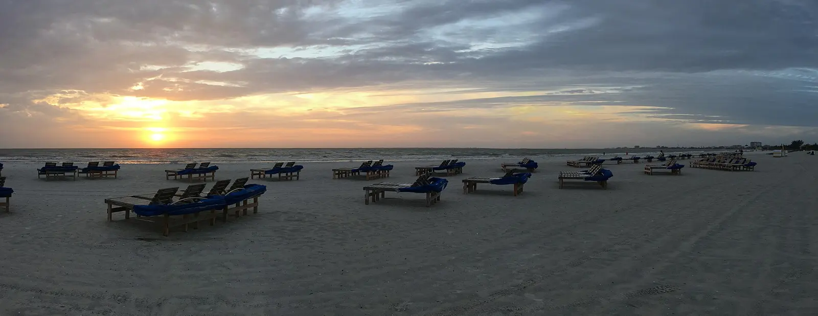 Sunset over the Gulf of Mexico from Fort Myers Beach, Florida