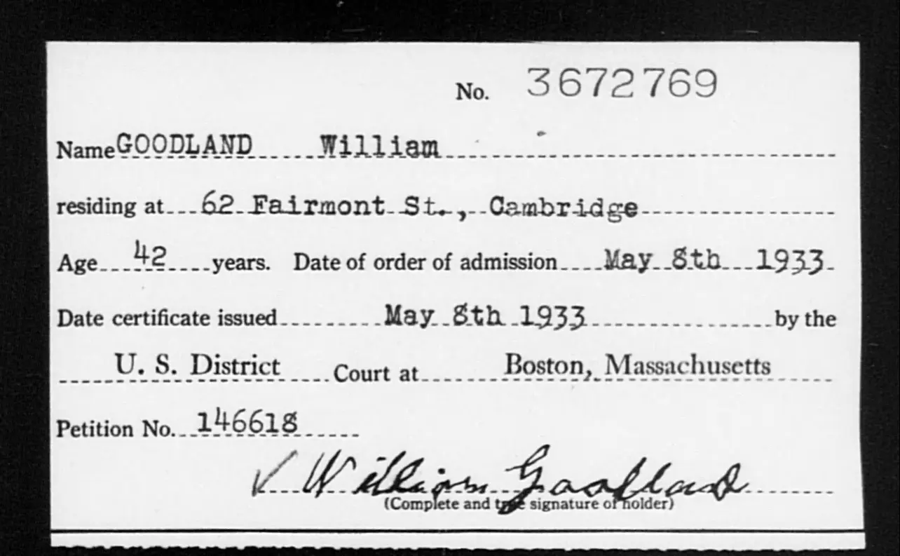 Birth Year: [Blank] Spouse: [Blank] Admission Year: 1933 Court: District