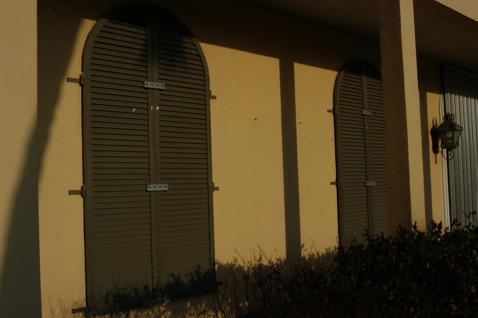 Wood shutters on a house in Vero Beach, Florida, in September 2004