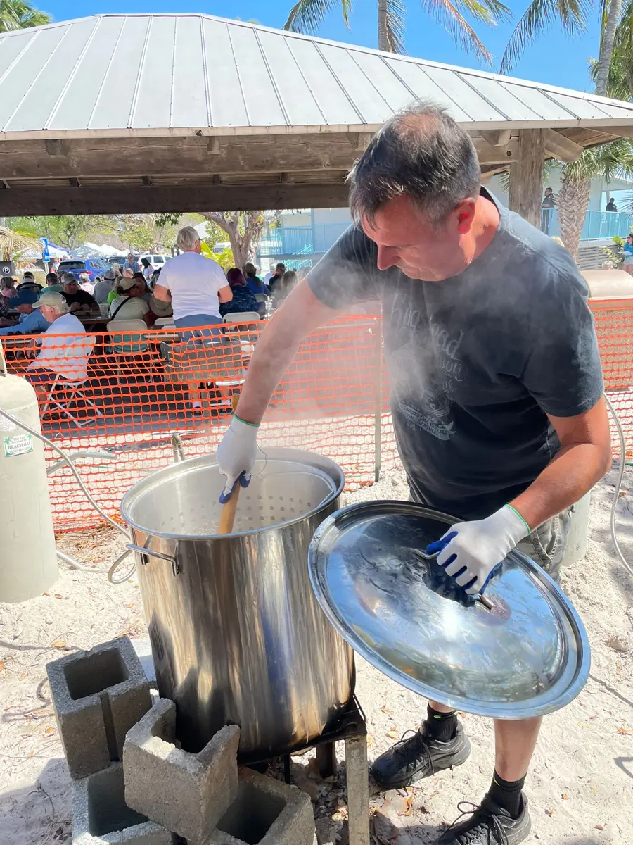 Cooking Shrimp at the Fort Myers Beach Shrimp Festival