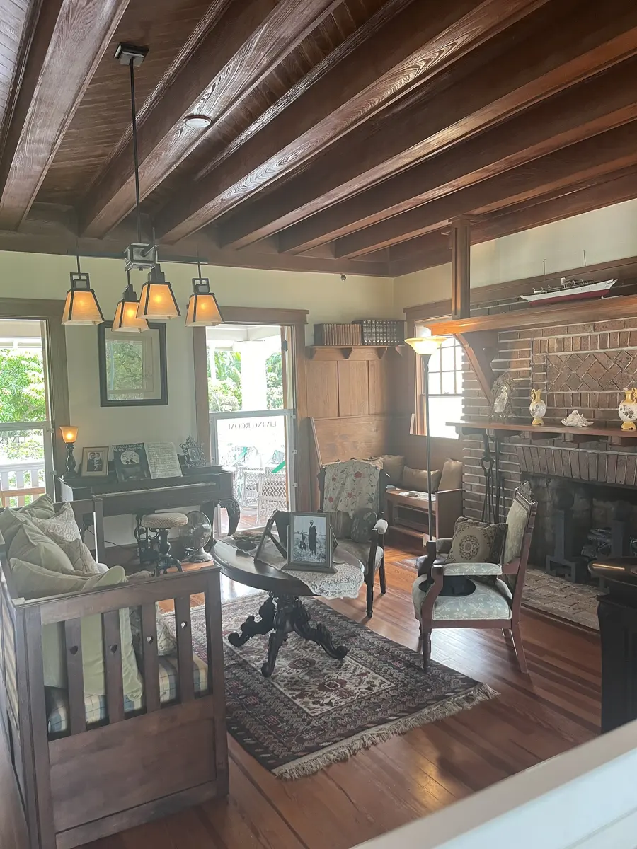 An interior shot of Henry Ford’s winter estate, the Mangoes, at the Edison and Ford Winter Estates in Fort Myers, FL.